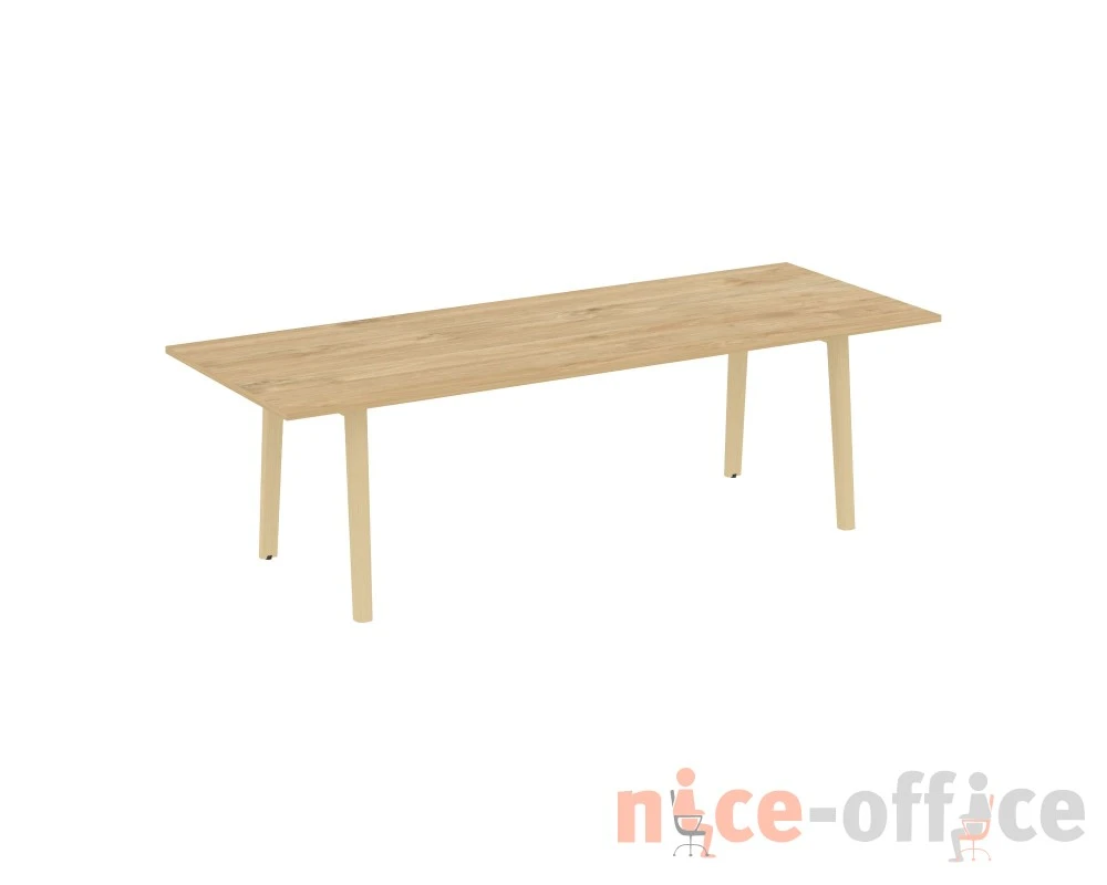 Стол переговорный, опоры - массив дерева 258x98x75 Оникс Вуд Директ / Onix Wood Direct