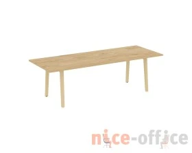 Стол переговорный, опоры - массив дерева 258x98x75 Оникс Вуд Директ / Onix Wood Direct images