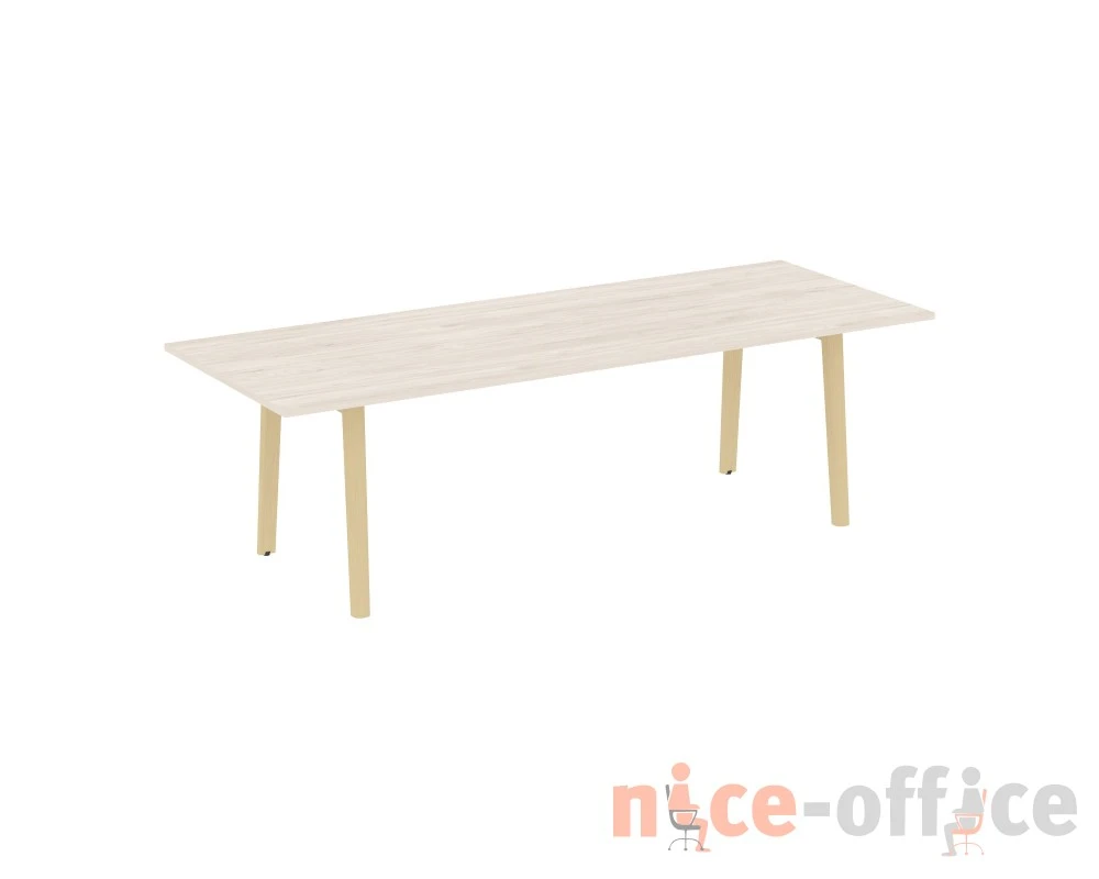 Стол переговорный, опоры - массив дерева 258x98x75 Оникс Вуд Директ / Onix Wood Direct