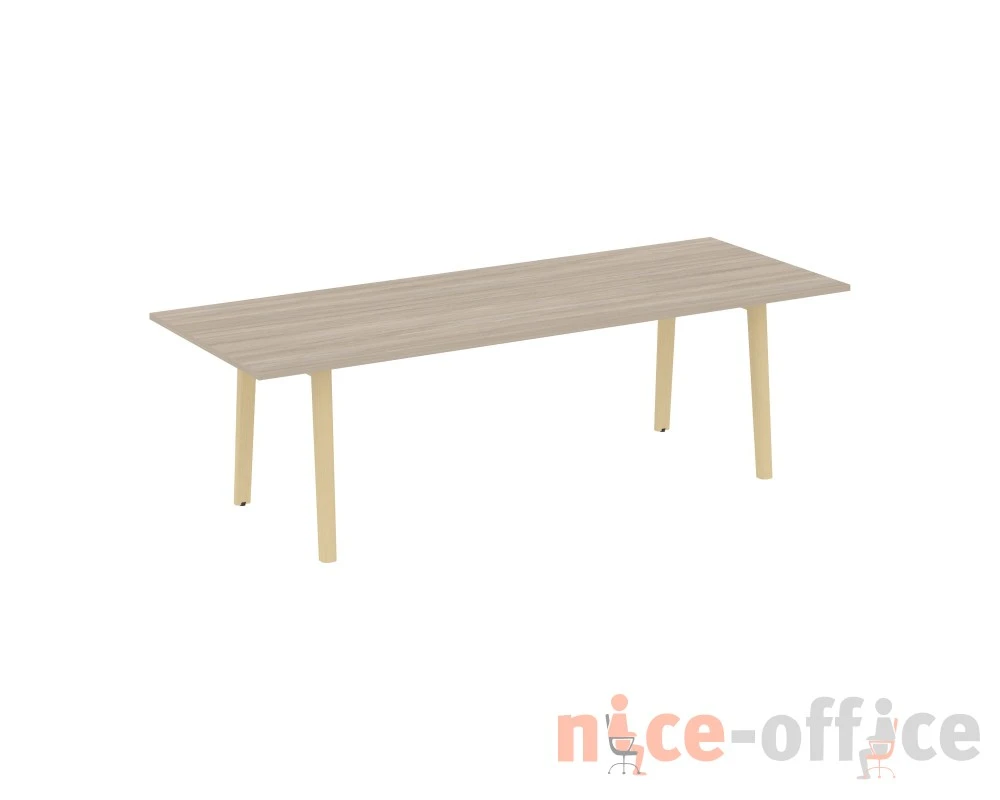 Стол переговорный, опоры - массив дерева 258x98x75 Оникс Вуд Директ / Onix Wood Direct