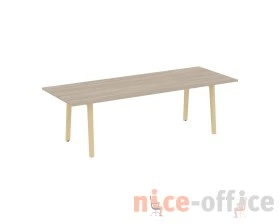Стол переговорный, опоры - массив дерева 258x98x75 Оникс Вуд Директ / Onix Wood Direct images