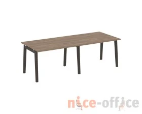 Стол переговорный (2 столешницы), опоры - массив дерева 236x98x75 Оникс Вуд / Onix Wood images