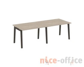 Стол переговорный (2 столешницы), опоры - массив дерева 236x98x75 Оникс Вуд / Onix Wood images