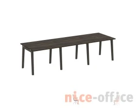 Стол переговорный (3 столешницы), опоры - массив дерева 294x98x75 Оникс Вуд / Onix Wood images