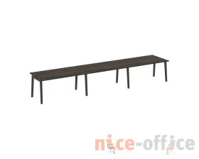 Стол переговорный (3 столешницы), опоры - массив дерева 474x98x75 Оникс Вуд / Onix Wood images