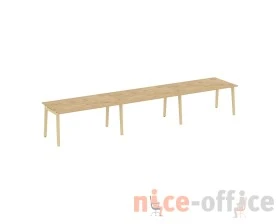 Стол переговорный (3 столешницы), опоры - массив дерева 474x98x75 Оникс Вуд / Onix Wood images