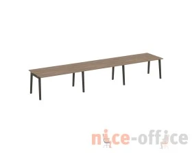 Стол переговорный (3 столешницы), опоры - массив дерева 474x98x75 Оникс Вуд / Onix Wood images
