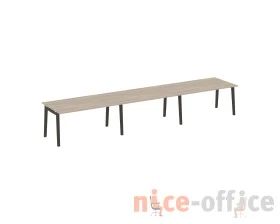 Стол переговорный (3 столешницы), опоры - массив дерева 474x98x75 Оникс Вуд / Onix Wood images