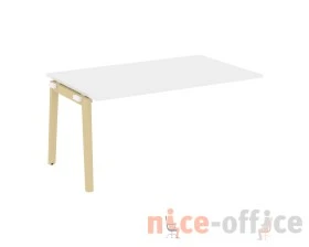 Проходной наборный элемент переговорного стола, опоры - массив дерева 158x98x75 Оникс Вуд / Onix Wood images