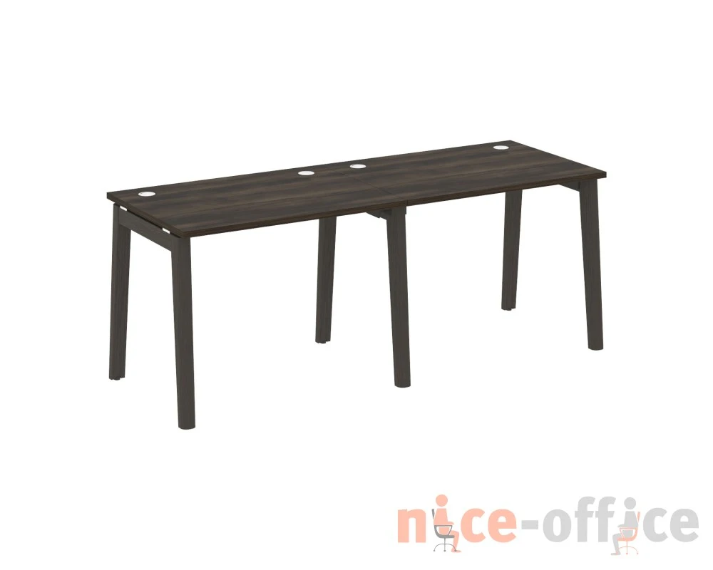 Рабочая станция, опоры - массив дерева 196x72x75 Оникс Вуд / Onix Wood