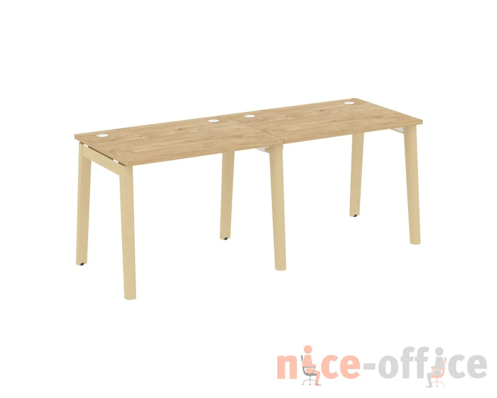 Рабочая станция, опоры - массив дерева 196x72x75 Оникс Вуд / Onix Wood