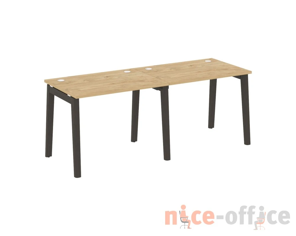Рабочая станция, опоры - массив дерева 196x72x75 Оникс Вуд / Onix Wood