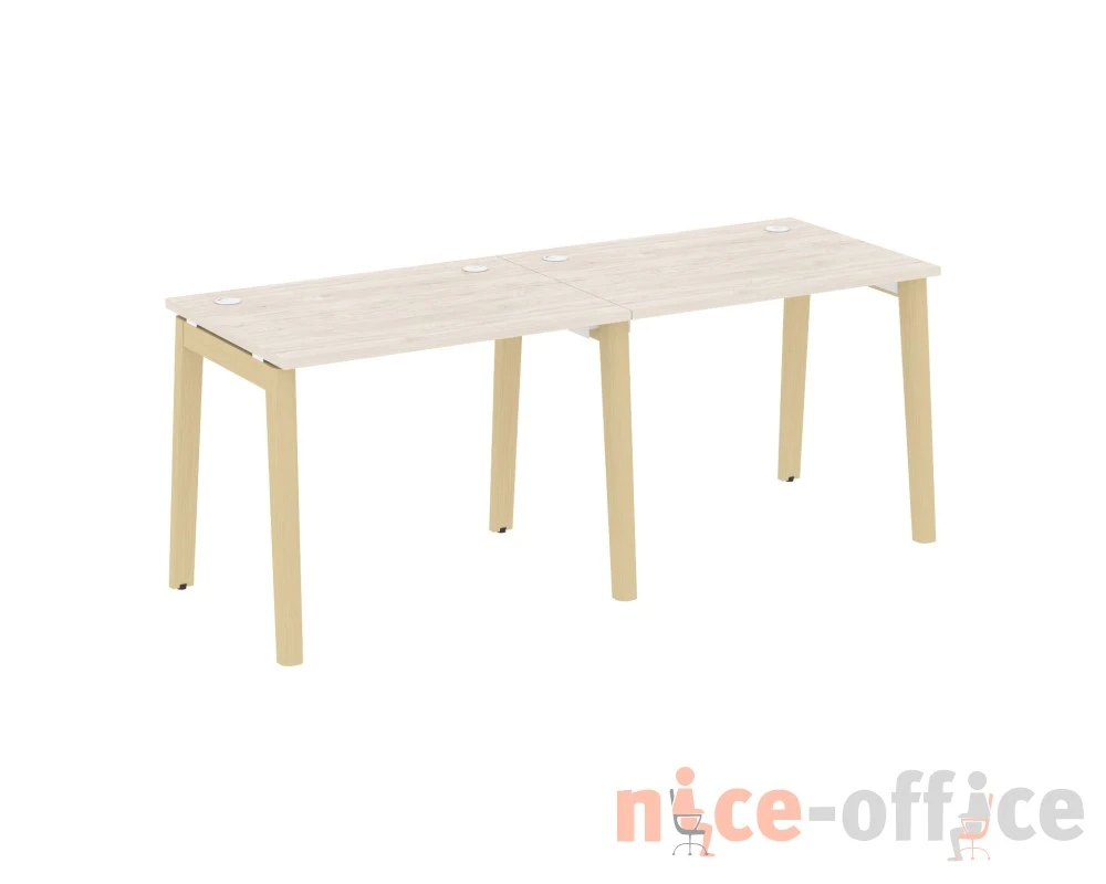 Рабочая станция, опоры - массив дерева 196x72x75 Оникс Вуд / Onix Wood