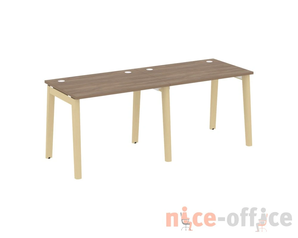 Рабочая станция, опоры - массив дерева 196x72x75 Оникс Вуд / Onix Wood