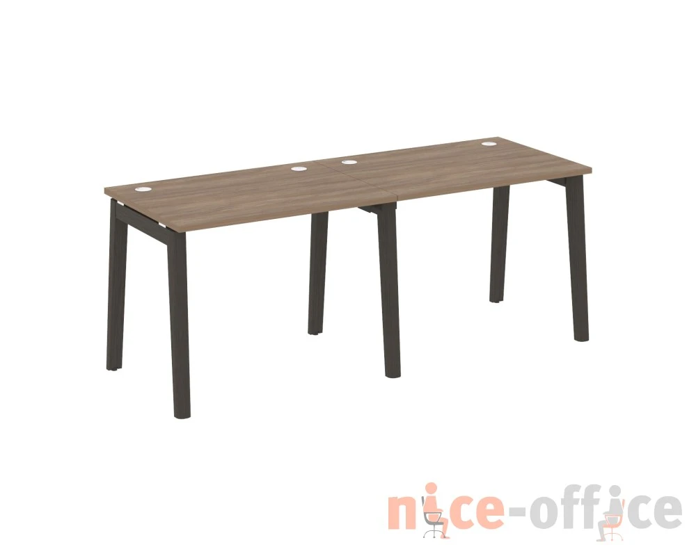 Рабочая станция, опоры - массив дерева 196x72x75 Оникс Вуд / Onix Wood