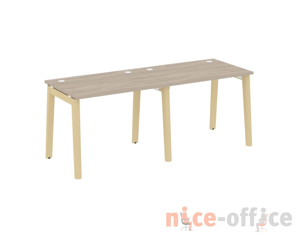 Рабочая станция, опоры - массив дерева 196x72x75 Оникс Вуд / Onix Wood