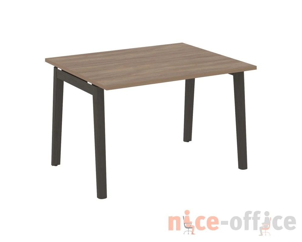 Стол переговорный (1 столешница), опоры - массив дерева 118x98x75 Оникс Вуд / Onix Wood