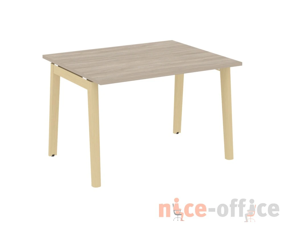 Стол переговорный (1 столешница), опоры - массив дерева 118x98x75 Оникс Вуд / Onix Wood