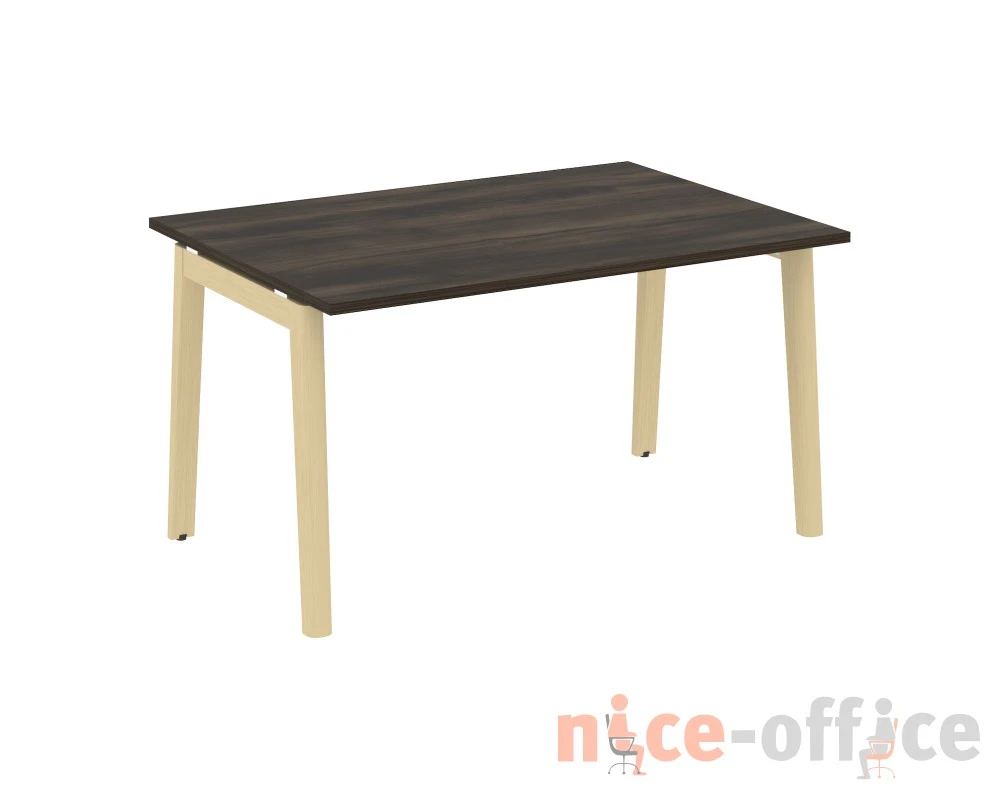 Стол переговорный (1 столешница), опоры - массив дерева 138x98x75 Оникс Вуд / Onix Wood