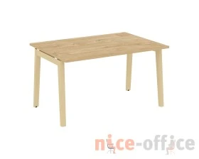 Стол переговорный (1 столешница), опоры - массив дерева 138x98x75 Оникс Вуд / Onix Wood images