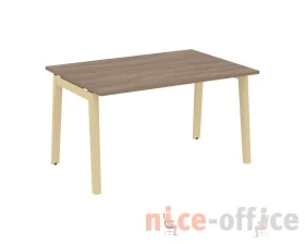 Стол переговорный (1 столешница), опоры - массив дерева 138x98x75 Оникс Вуд / Onix Wood images