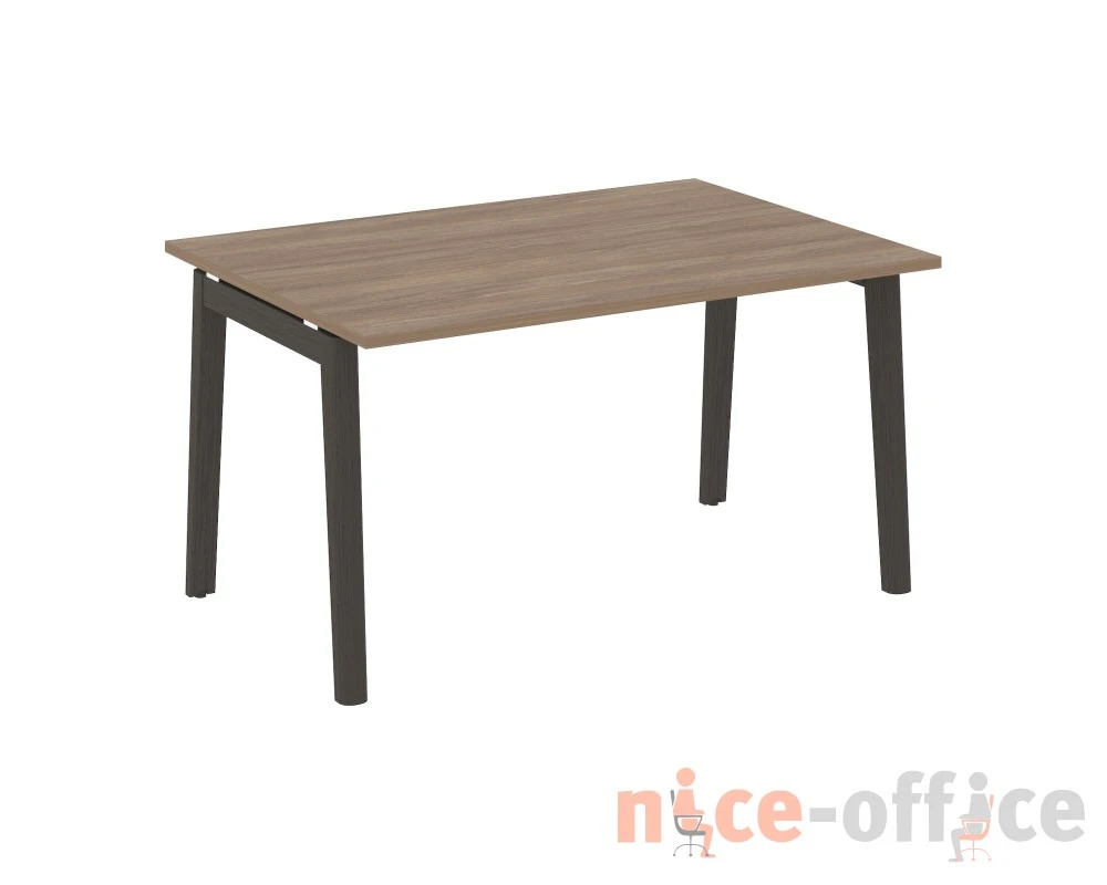 Стол переговорный (1 столешница), опоры - массив дерева 138x98x75 Оникс Вуд / Onix Wood