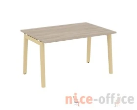Стол переговорный (1 столешница), опоры - массив дерева 138x98x75 Оникс Вуд / Onix Wood images