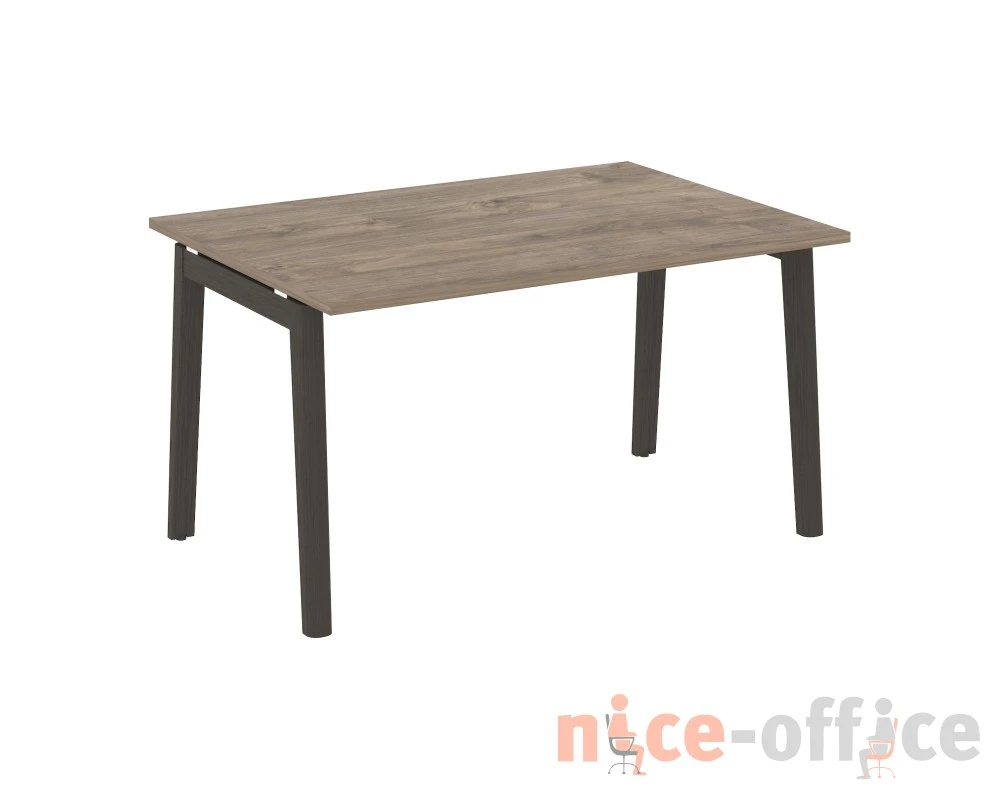 Стол переговорный (1 столешница), опоры - массив дерева 138x98x75 Оникс Вуд / Onix Wood