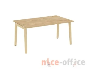 Стол переговорный (1 столешница), опоры - массив дерева 158x98x75 Оникс Вуд / Onix Wood images
