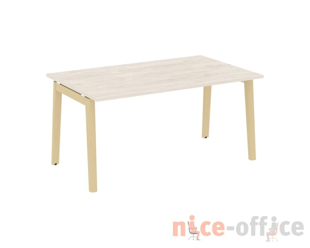 Стол переговорный (1 столешница), опоры - массив дерева 158x98x75 Оникс Вуд / Onix Wood