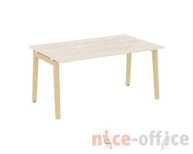 Стол переговорный (1 столешница), опоры - массив дерева 158x98x75 Оникс Вуд / Onix Wood images