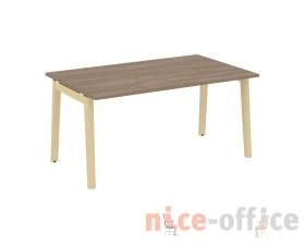 Стол переговорный (1 столешница), опоры - массив дерева 158x98x75 Оникс Вуд / Onix Wood images