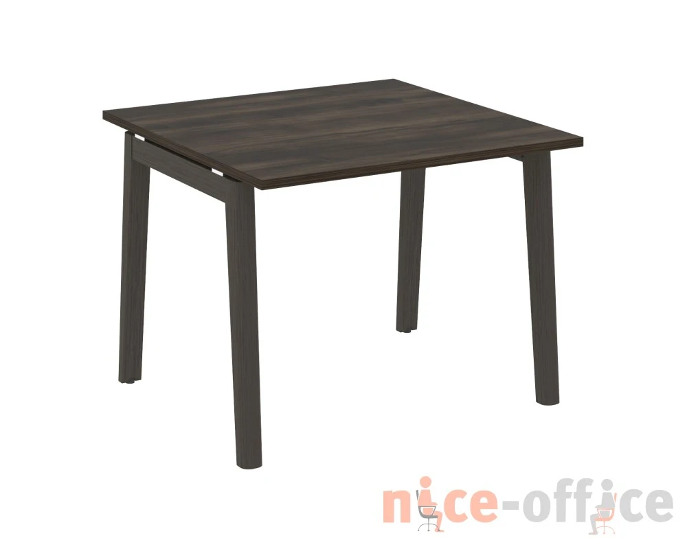Стол переговорный (1 столешница), опоры - массив дерева 98x98x75 Оникс Вуд / Onix Wood