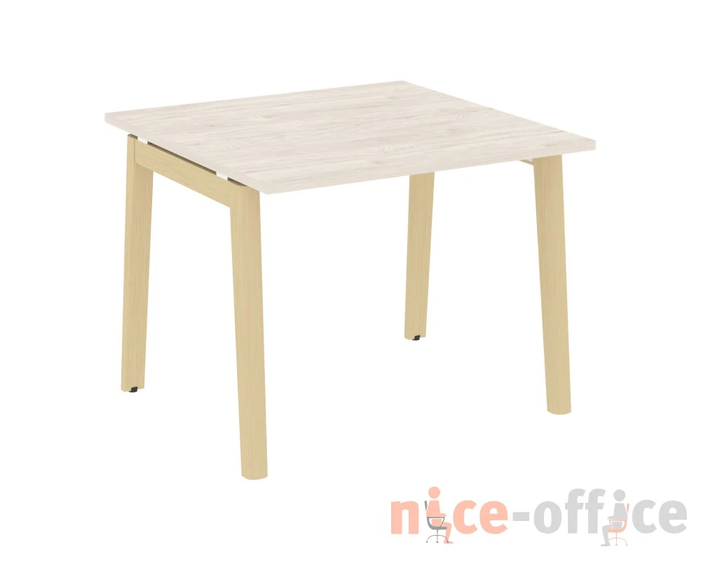 Стол переговорный (1 столешница), опоры - массив дерева 98x98x75 Оникс Вуд / Onix Wood