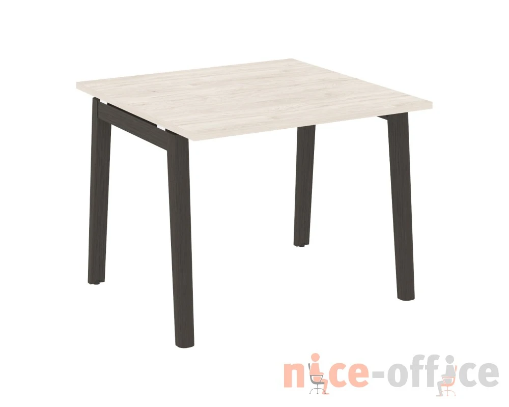 Стол переговорный (1 столешница), опоры - массив дерева 98x98x75 Оникс Вуд / Onix Wood