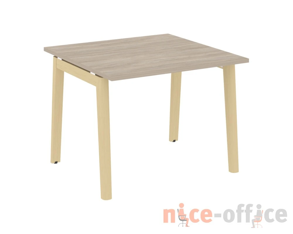 Стол переговорный (1 столешница), опоры - массив дерева 98x98x75 Оникс Вуд / Onix Wood