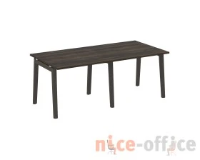 Стол переговорный (2 столешницы), опоры - массив дерева 196x98x75 Оникс Вуд / Onix Wood images