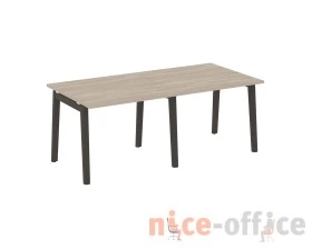 Стол переговорный (2 столешницы), опоры - массив дерева 196x98x75 Оникс Вуд / Onix Wood images