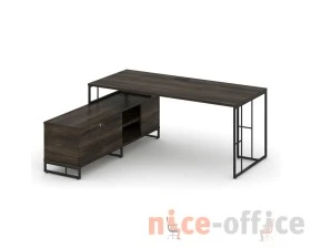 Стол руководителя с опорной тумбой левый 1780x1600x750 Рифт Директ / Rift Direct images