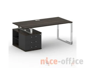 Стол для руководителя с опорной тумбой , левый 180 Шифт / Shift images