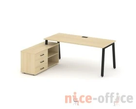 Стол письменный с греденцией левой на А-образном каркасе 1580x1480x750 Стайл Проджект Директ / Style Project Direct images