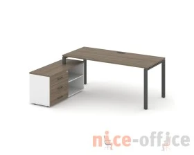 Стол письменный с греденцией левой на П-образном каркасе 1980x1480x750 Стайл Проджект Директ / Style Project Direct images