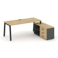 Тиквуд светлый/Антрацит/Тиквуд светлый/Металл черный