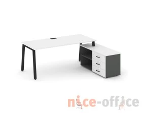 Стол письменный с греденцией правой на А-образном каркасе 1980x1480x750 Стайл Проджект Директ / Style Project Direct images