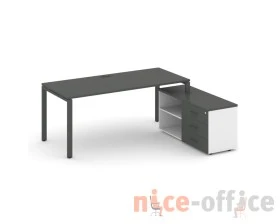 Стол письменный с греденцией правой на П-образном каркасе 1780x1480x750 Стайл Проджект Директ / Style Project Direct images