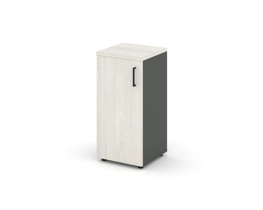 Шкаф низкий узкий левый закрытый 400x400x833 зад. стенка HDF Стайл Проджект / Style Project