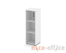 Шкаф средний узкий левый прозр. стекло 400x400x1203 зад. стенка HDF Стайл Проджект / Style Project images