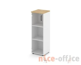 Шкаф средний узкий левый прозр. стекло 400x400x1203 зад. стенка HDF Стайл Проджект / Style Project images