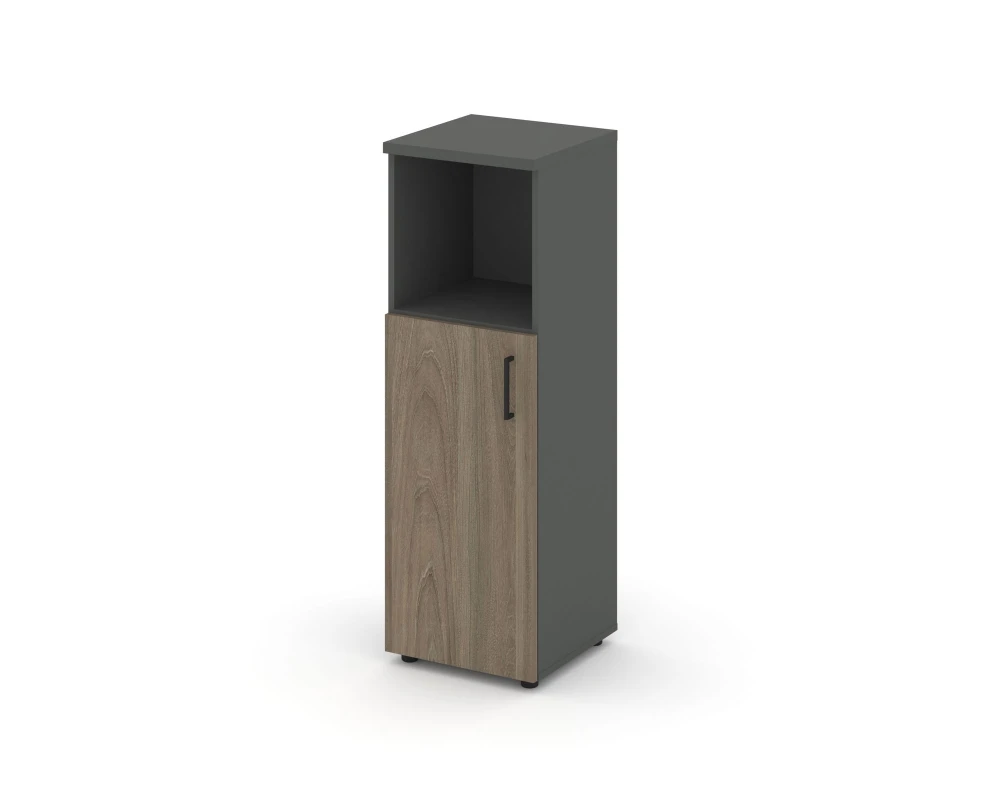 Шкаф средний узкий левый закрытый с нишей 400x400x1203 Стайл Проджект / Style Project