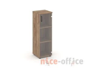 Шкаф средний узкий правый прозр. стекло 400x400x1203 Стайл Проджект / Style Project images